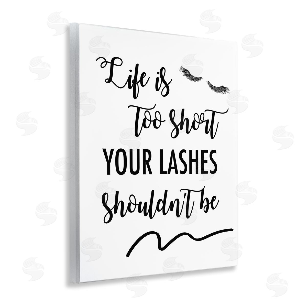 Fun Lashes Phrase Wood Plaque Wall Art, Home Decor by Anna Quach