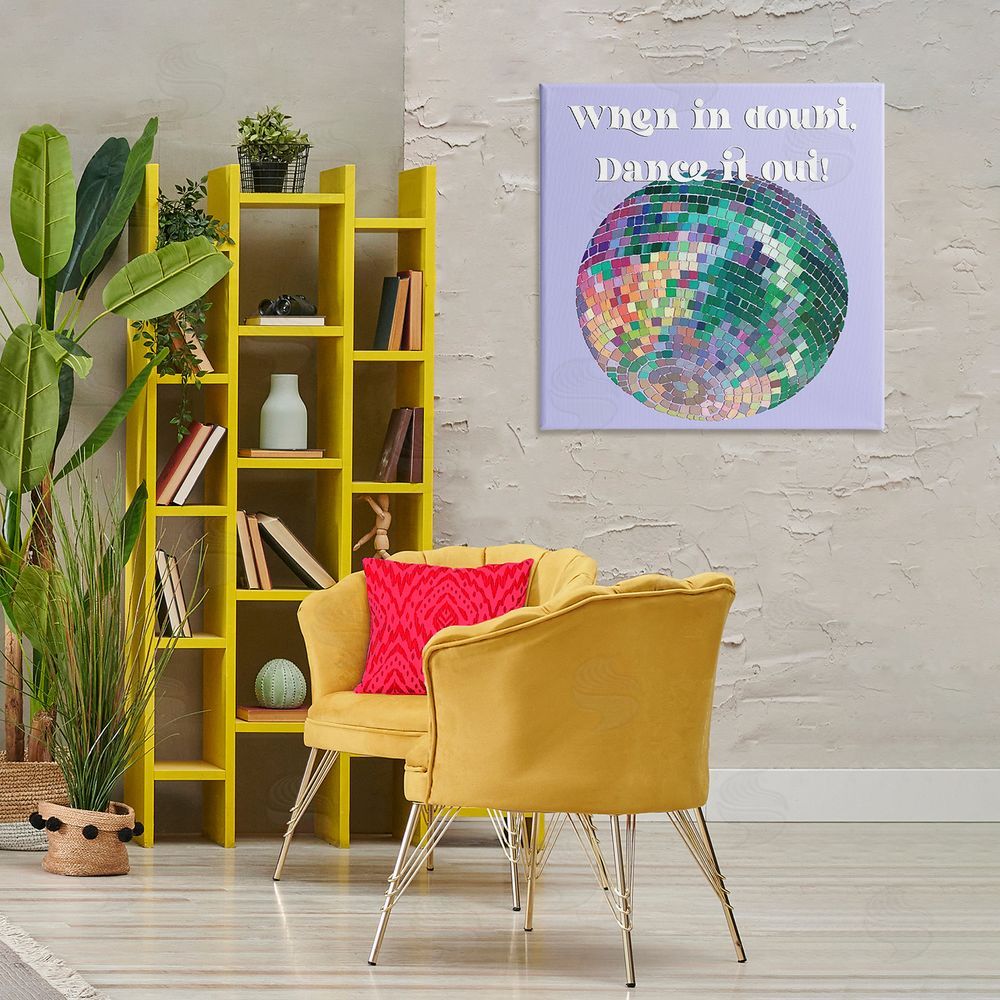 Regina Moore Dance It Out Phrase Canvas Wall Art Print in Room