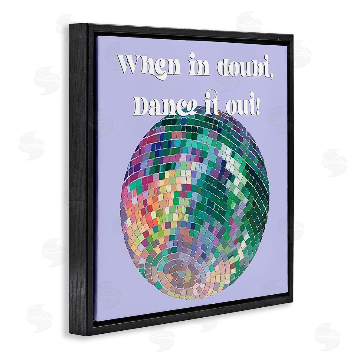 Regina Moore Dance It Out Phrase Black Floating Frame Canvas Wall Art Print
