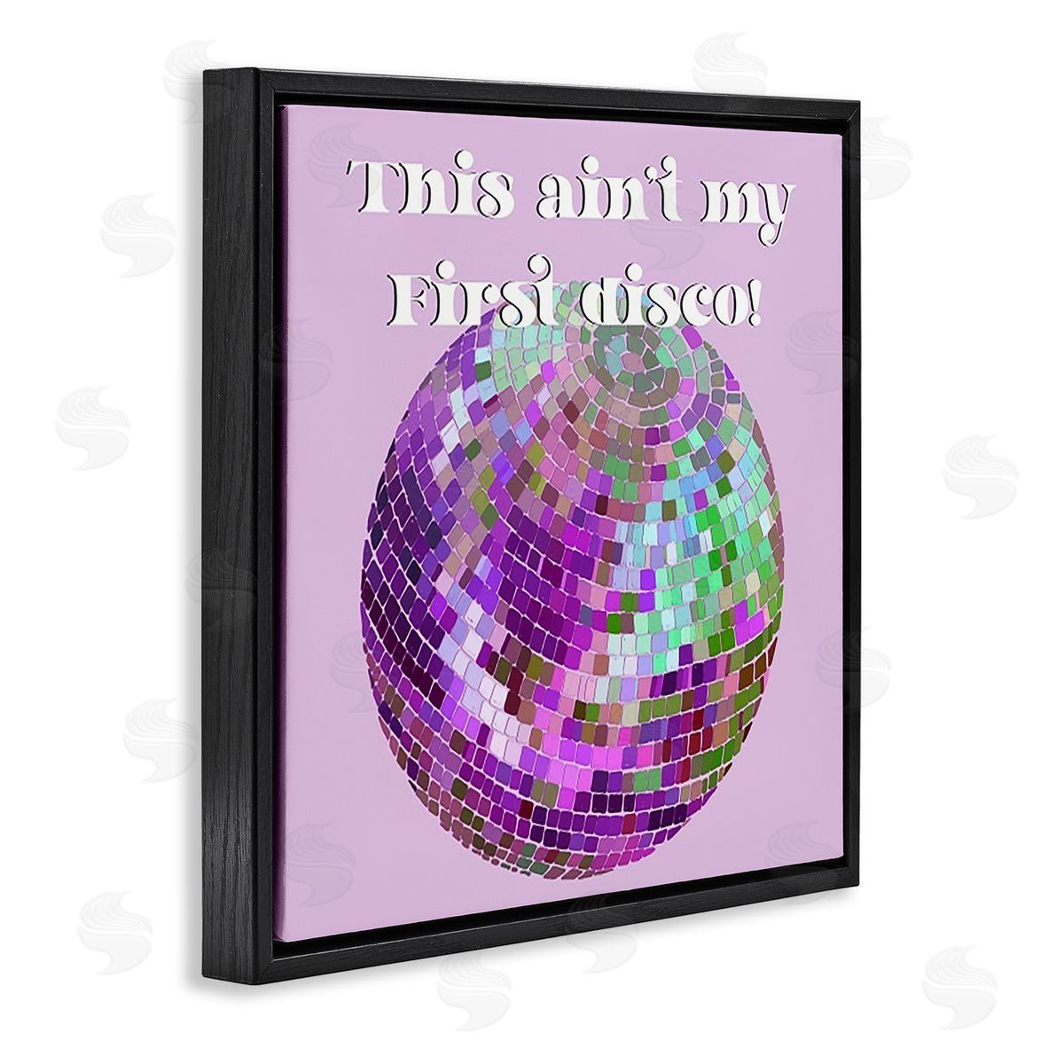 Regina Moore Ain't My First Disco Black Floating Frame Canvas Wall Art Print