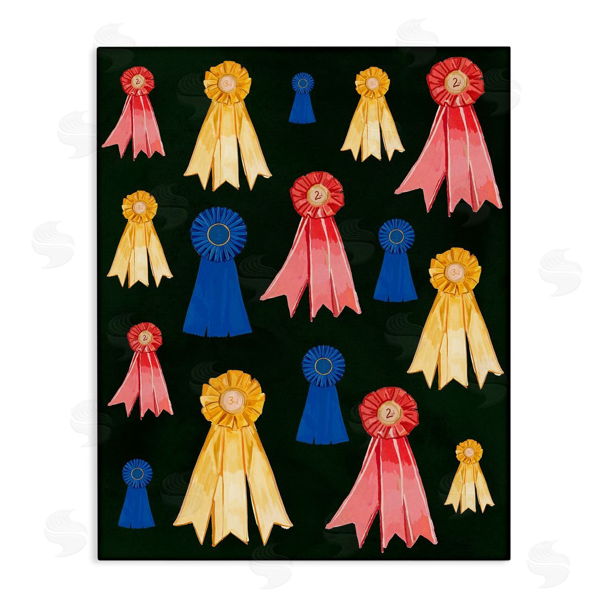 Equestrian Ribbon Awards Canvas Wall Art, Home Decor by Amelia Noyes