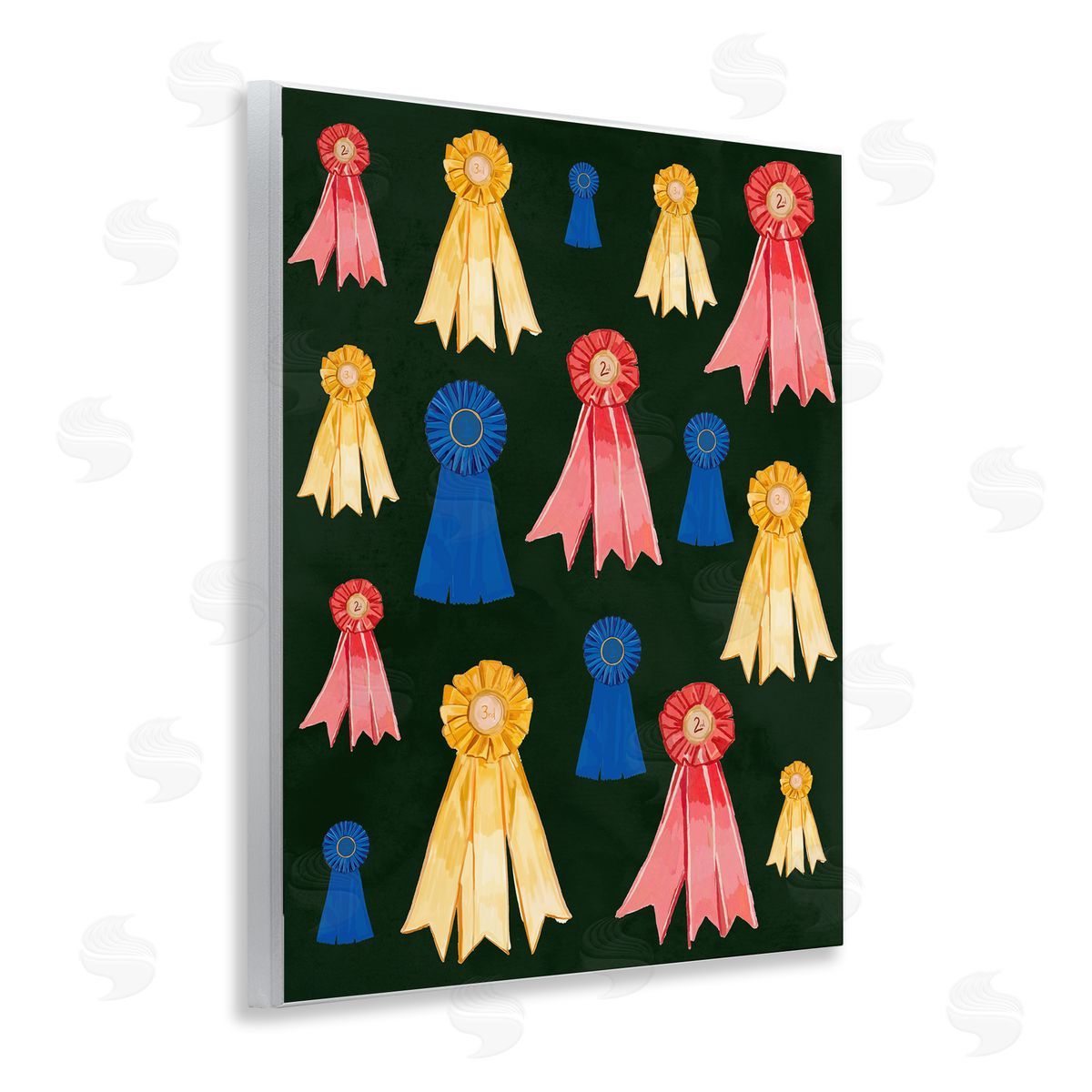 Equestrian Ribbon Awards Wood Plaque Wall Art, Home Decor by Amelia Noyes