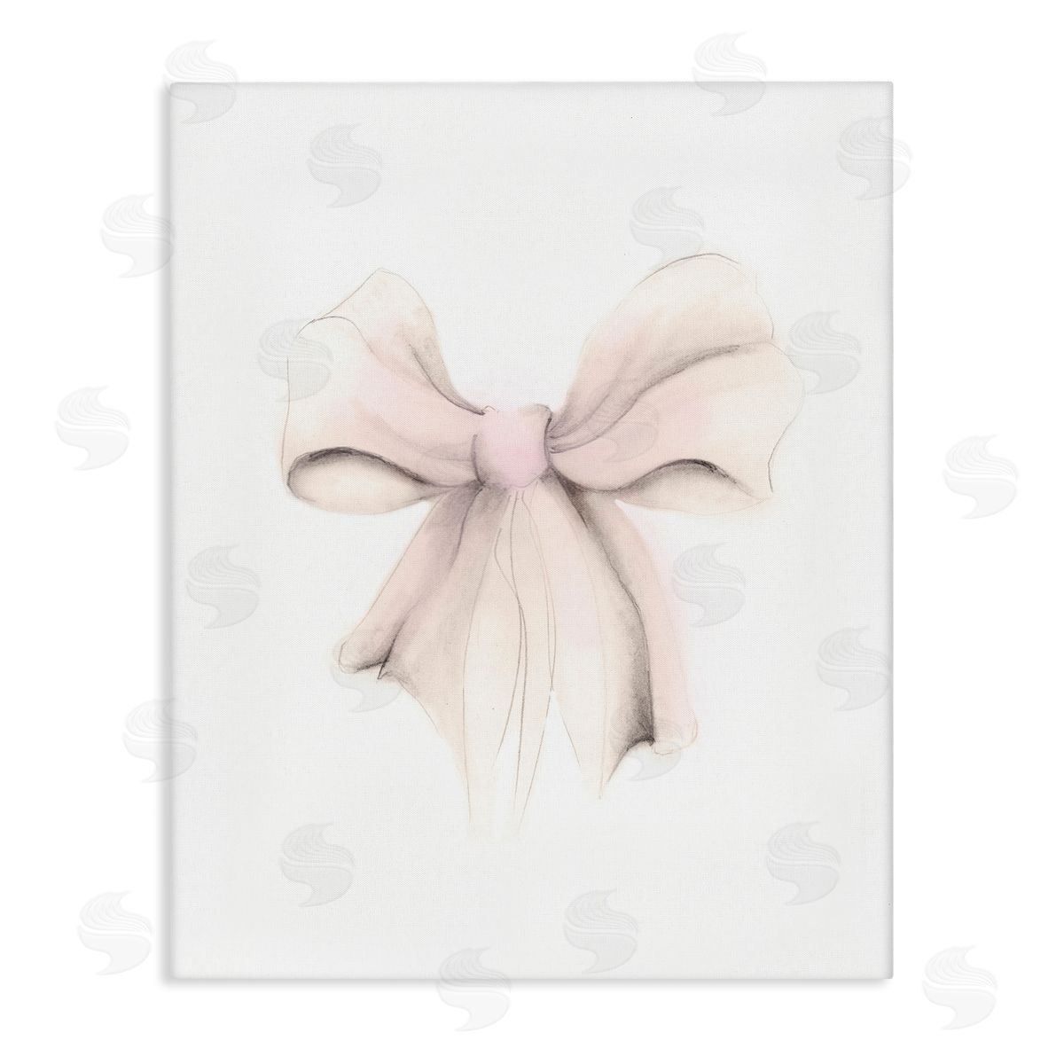 Soft Pale Ribbon Canvas Wall Art, Home Decor by Studio Q