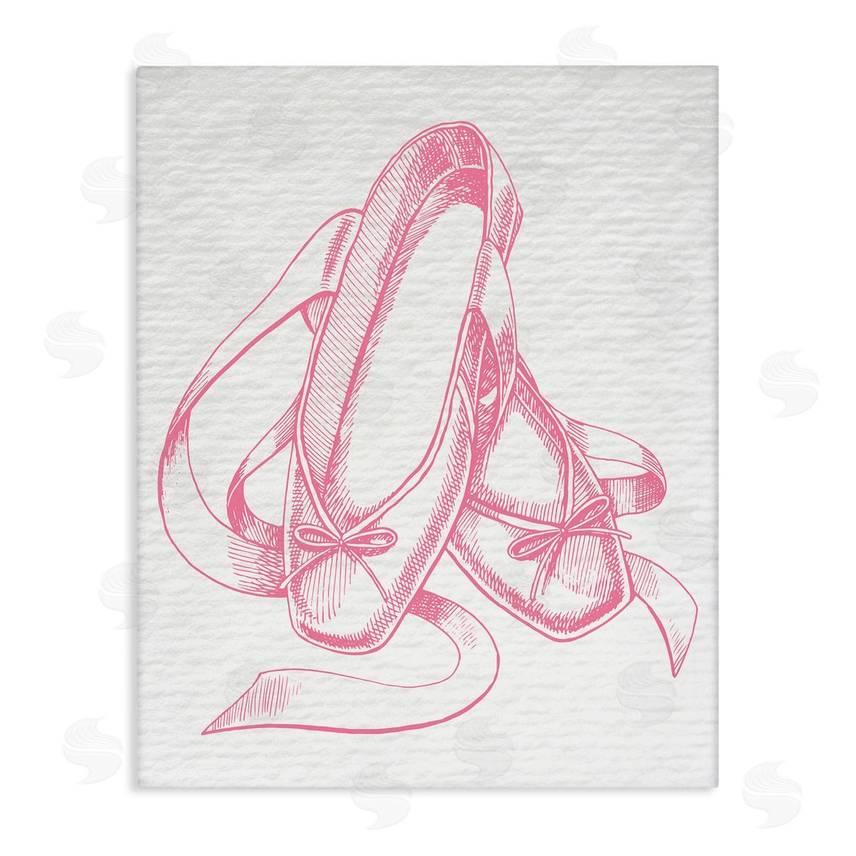 Pink Ballet Slippers Canvas Wall Art, Home Decor by Stupell Studio