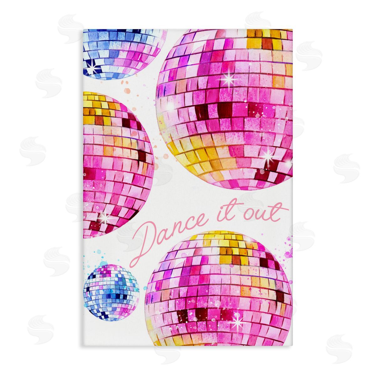 Dance It Out Disco Balls Canvas Wall Art, Home Decor by Enya Todd