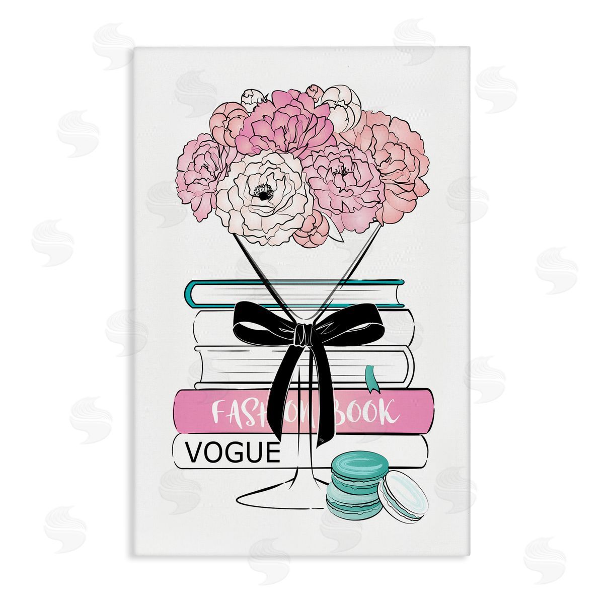 Flower Bouquet Martini Canvas Wall Art, Home Decor by Martina Pavlova