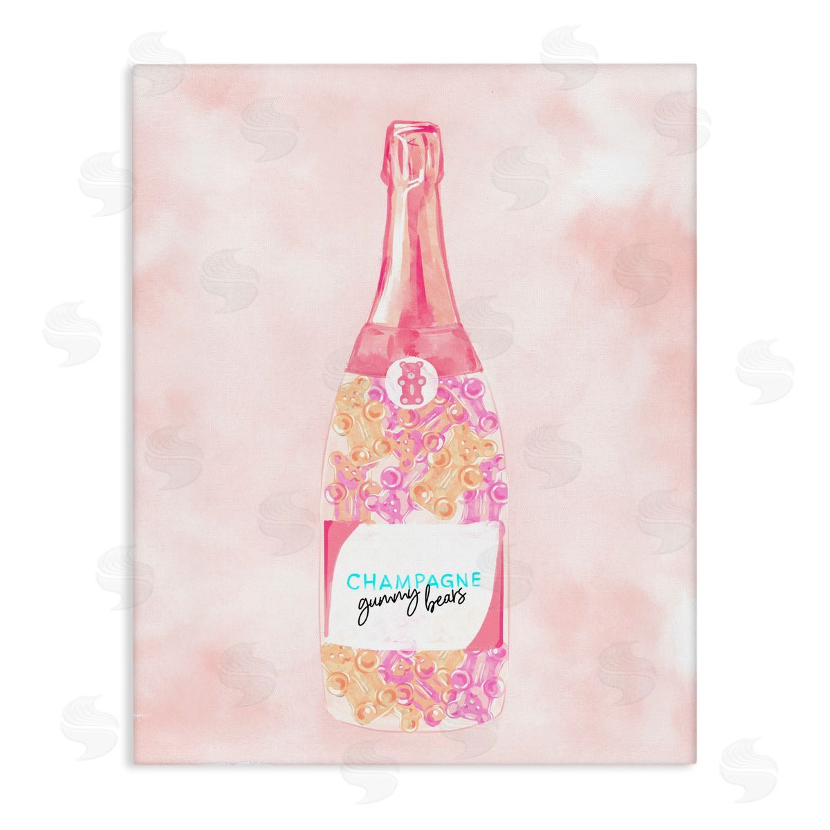Candy Filled Champagne Canvas Wall Art, Home Decor by Ziwei Li