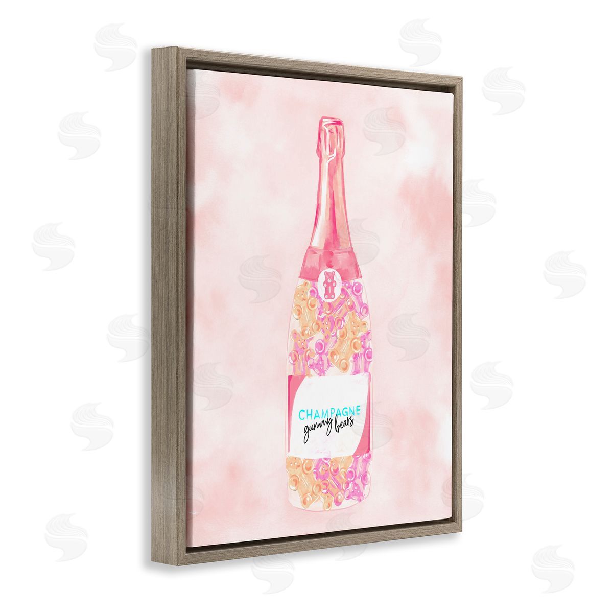 Candy Filled Champagne Brown Floating Frame Canvas Wall Art, Home Decor by Ziwei Li