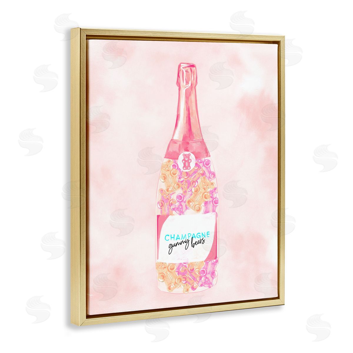 Candy Filled Champagne Gold Floating Frame Canvas Wall Art, Home Decor by Ziwei Li