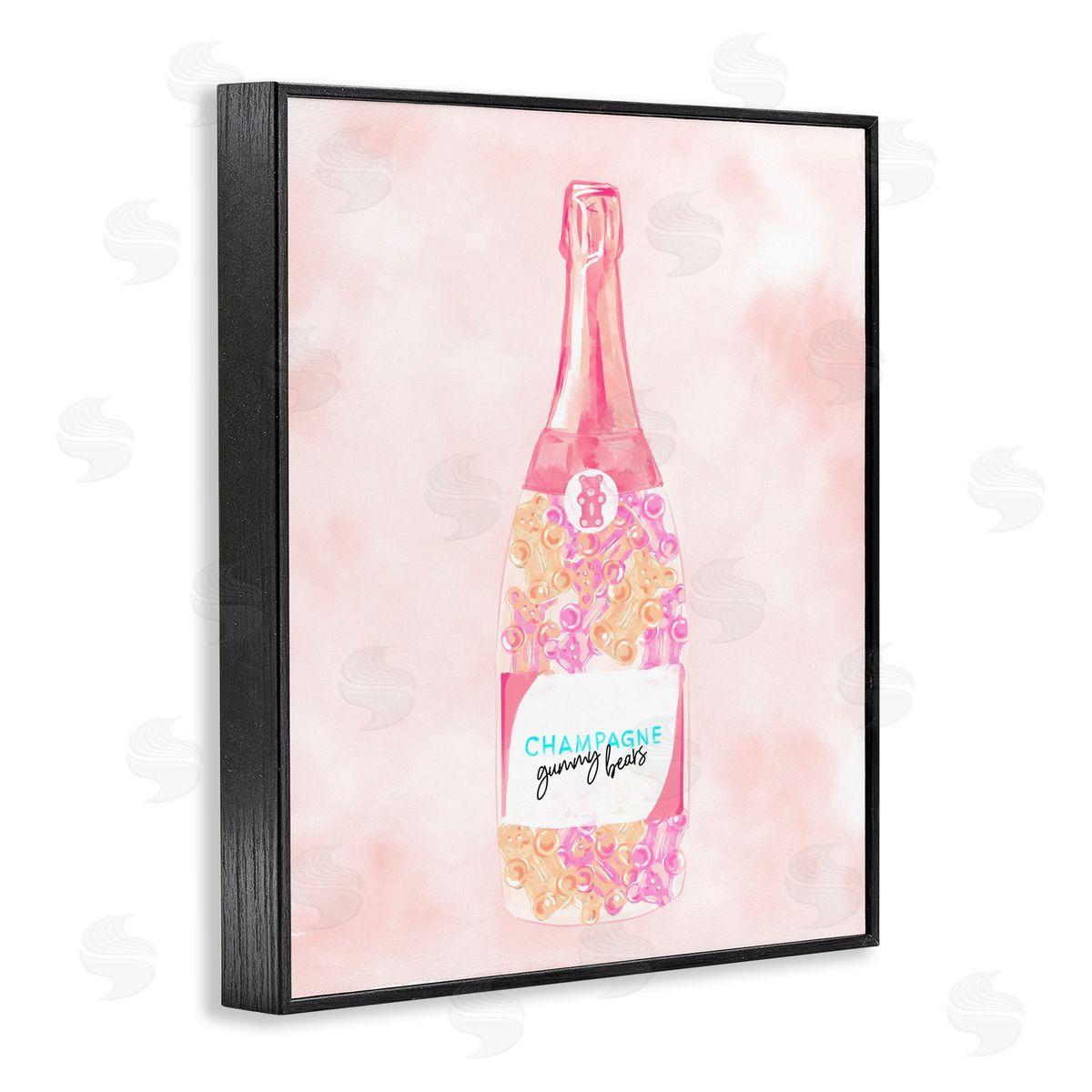 Candy Filled Champagne Black Frame Print Wall Art, Home Decor by Ziwei Li