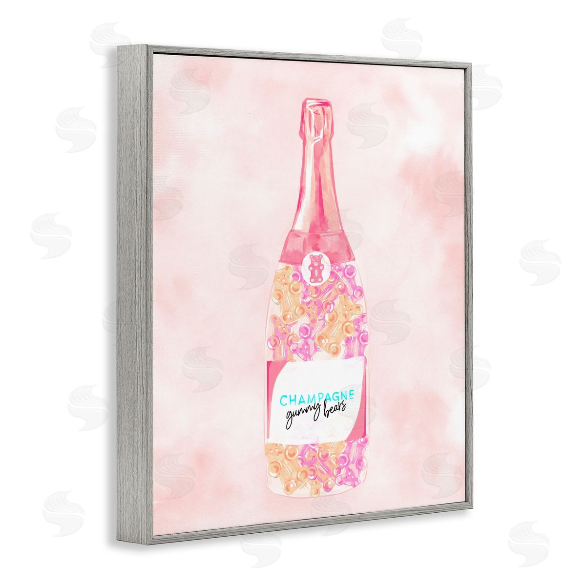 Candy Filled Champagne Grey Frame Print Wall Art, Home Decor by Ziwei Li