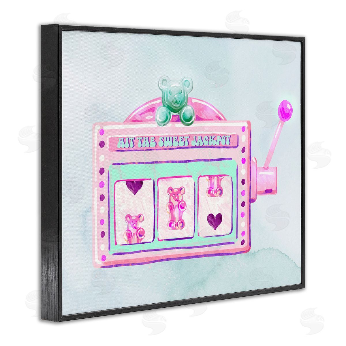 Ziwei Li Pink Pastel Slots Black Framed Giclee Wall Art Print