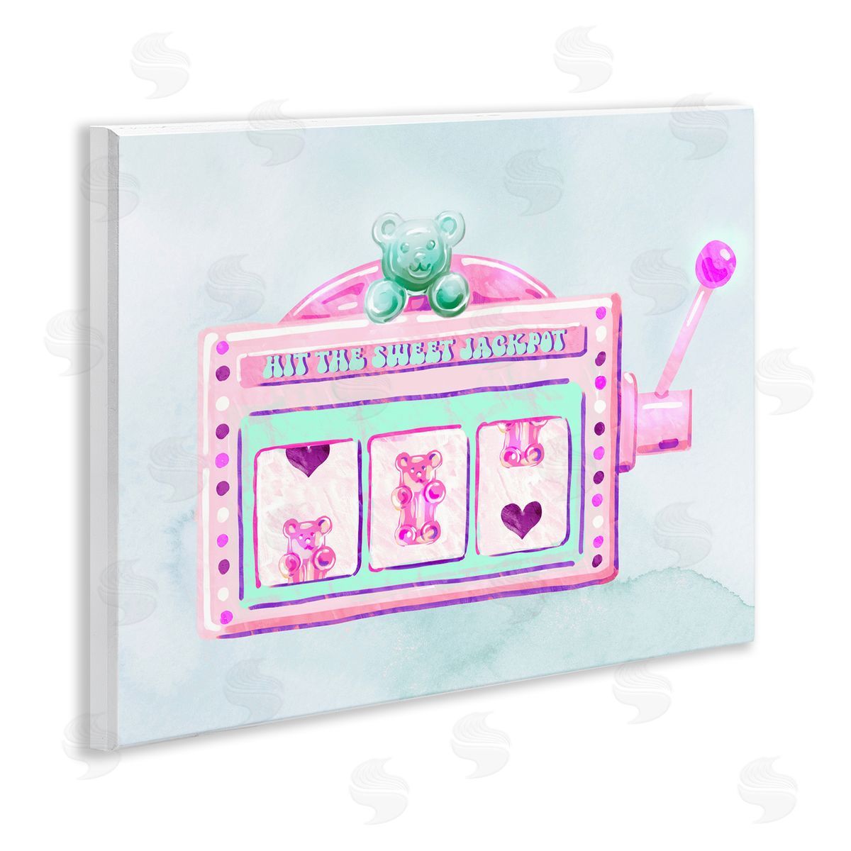 Ziwei Li Pink Pastel Slots Wooden Wall Plaque Art Print