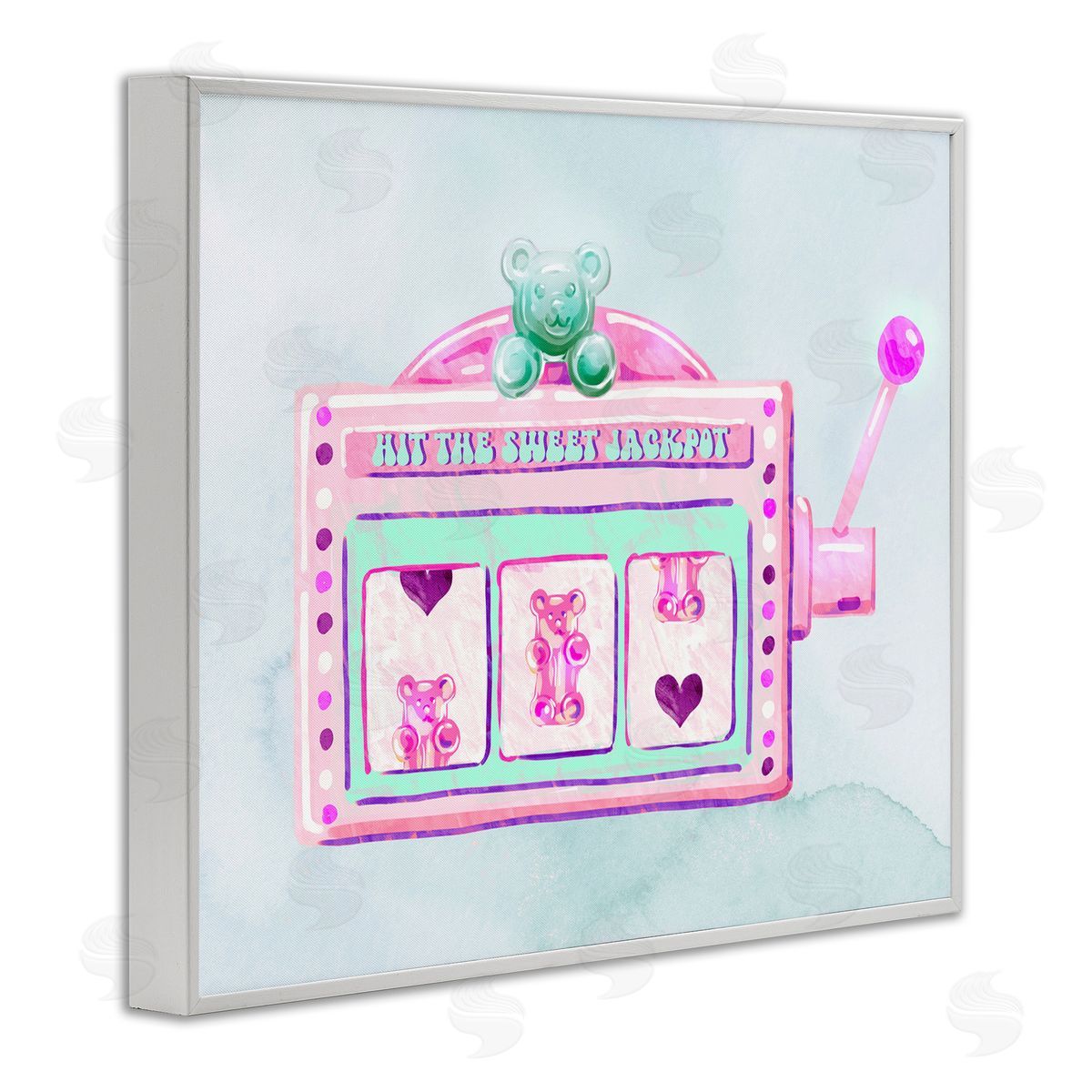 Ziwei Li Pink Pastel Slots White Framed Giclee Wall Art Print