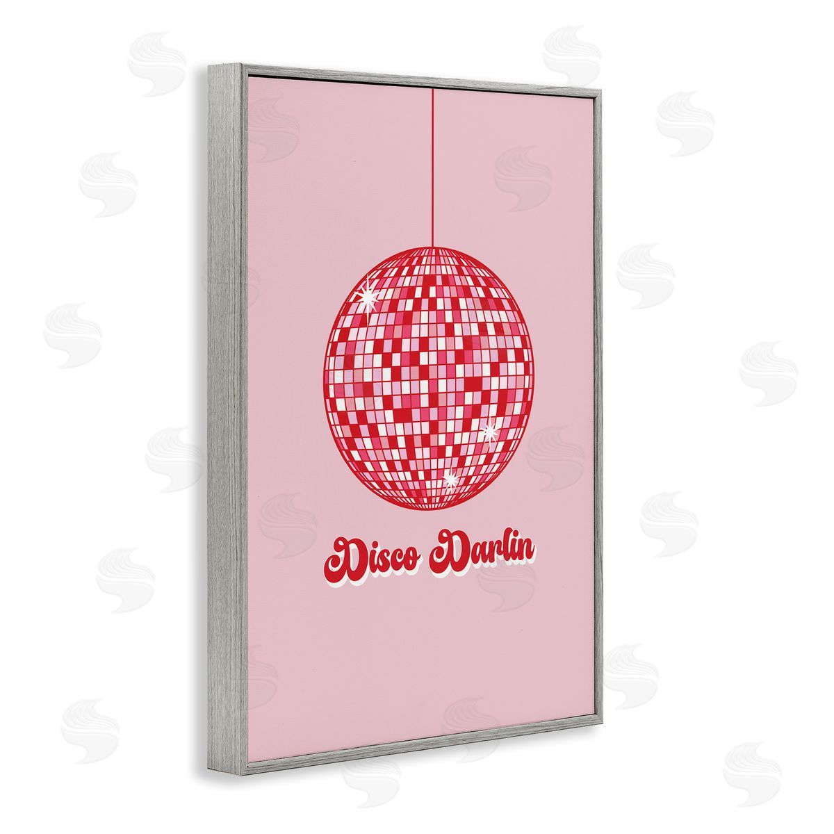 Retro Disco Darlin Grey Frame Print Wall Art, Home Decor by JJ Design House, LLC.