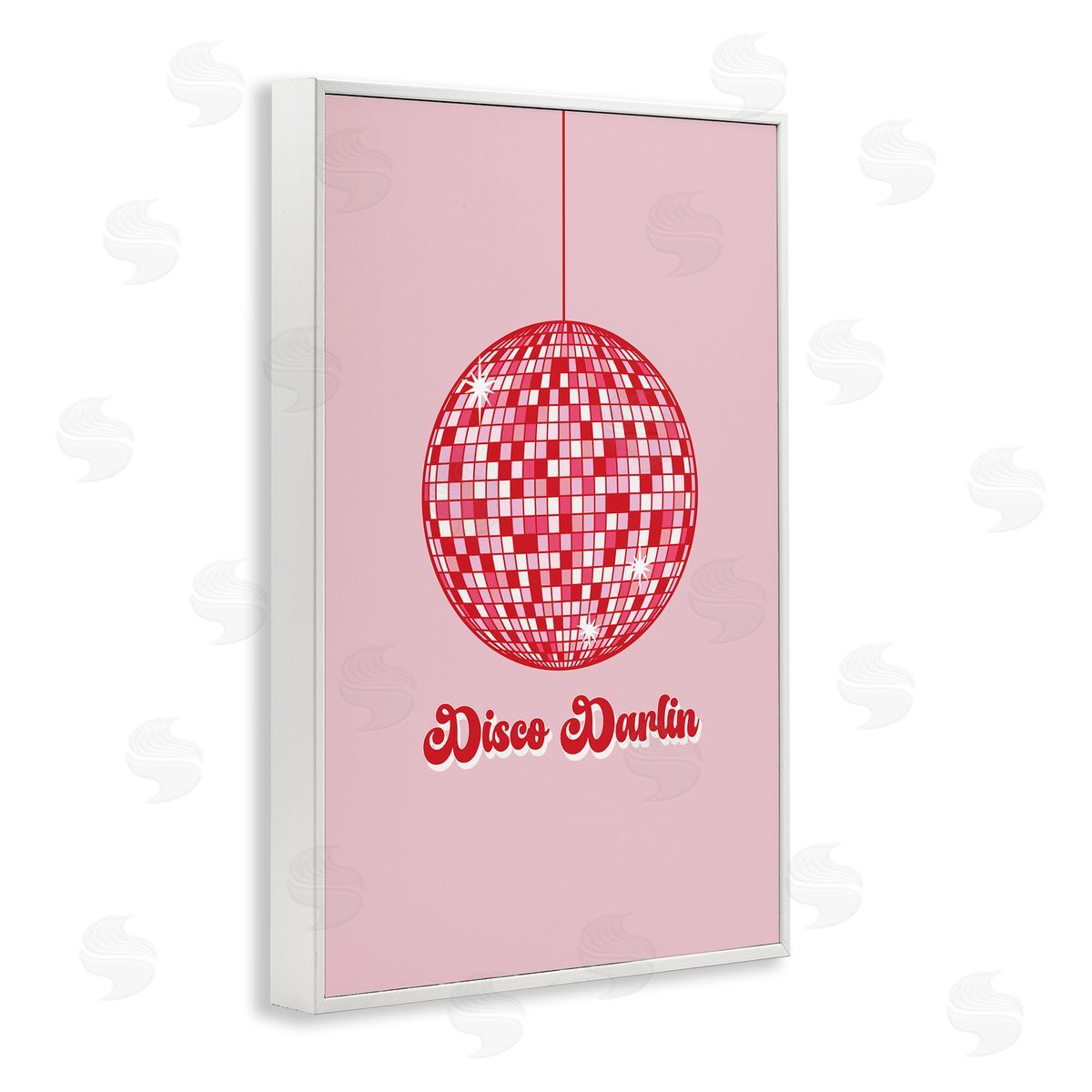 Retro Disco Darlin White Frame Print Wall Art, Home Decor by JJ Design House, LLC.
