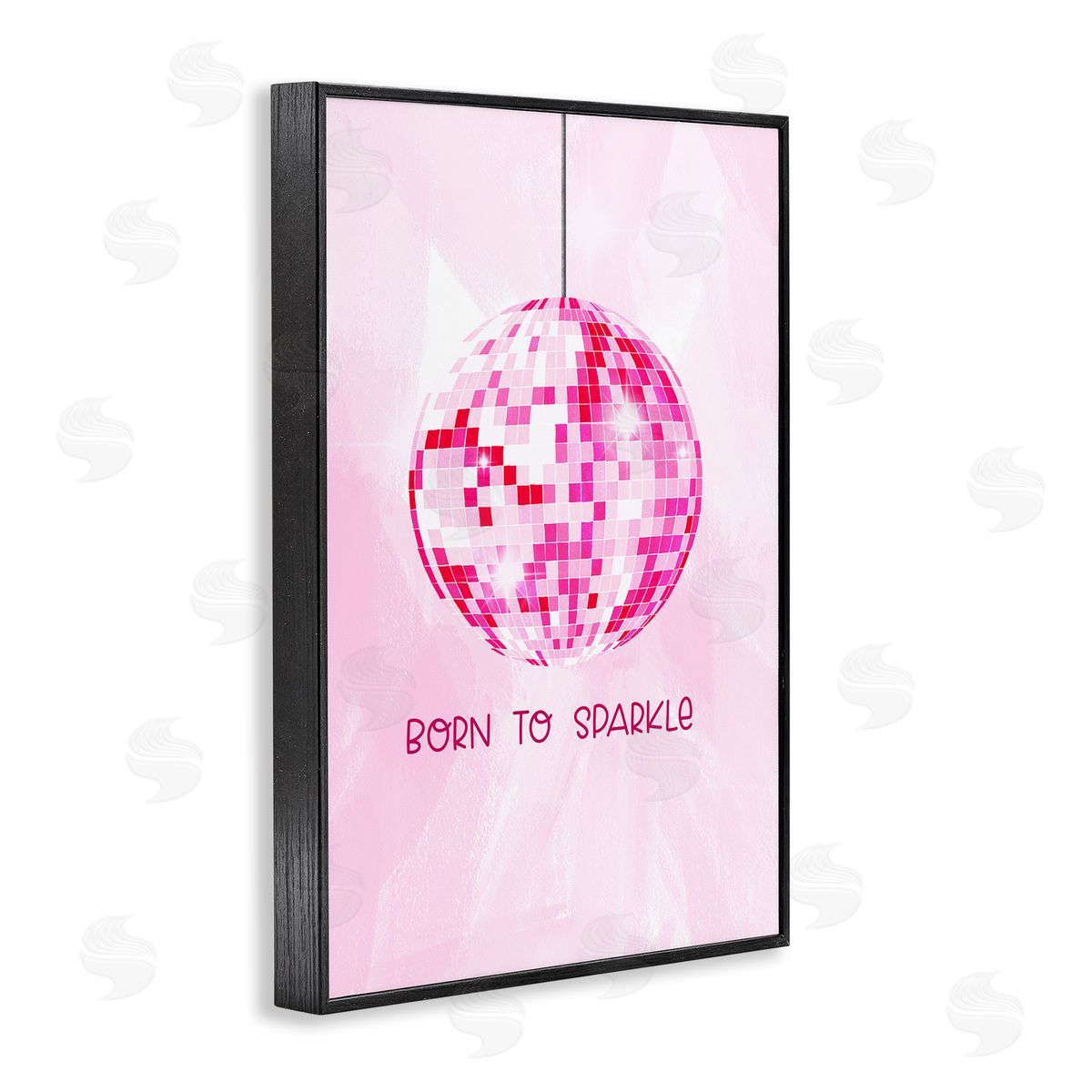 Born To Sparkle Disco Black Frame Print Wall Art, Home Decor by JJ Design House, LLC.