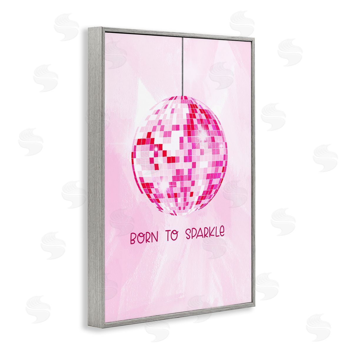 Born To Sparkle Disco Grey Frame Print Wall Art, Home Decor by JJ Design House, LLC.