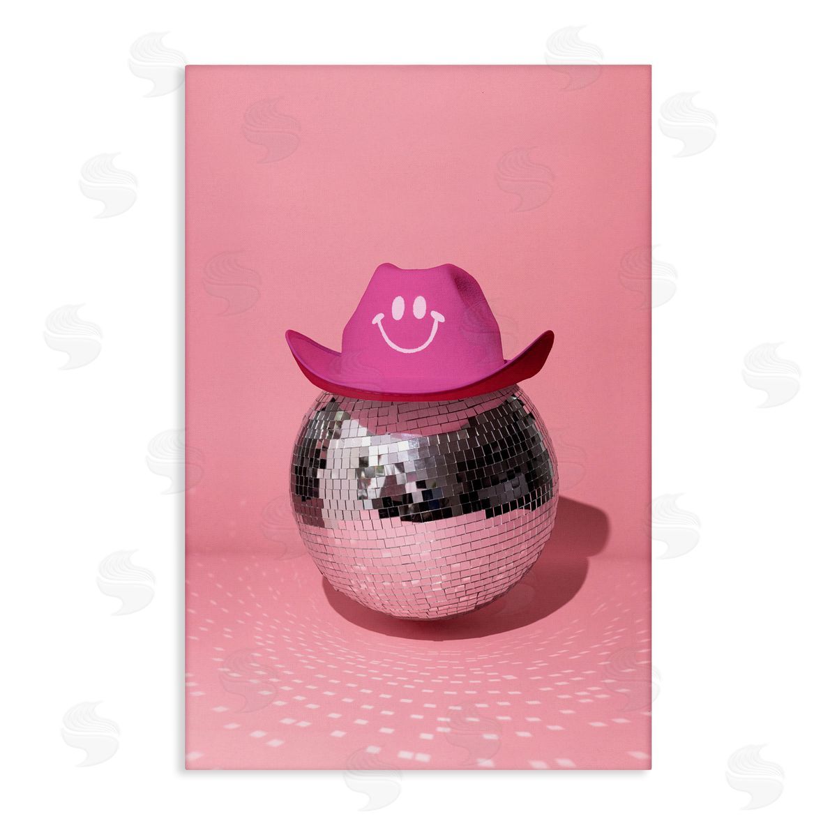 Disco Ball with Cowboy Hat Canvas Wall Art, Home Decor by LISH Creative