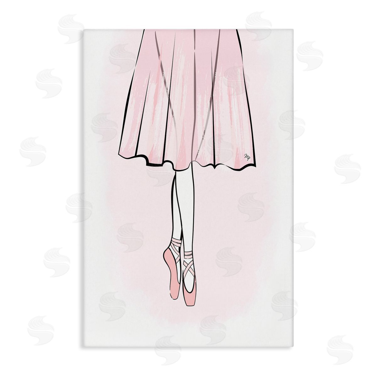Dress and Ballet Shoes Canvas Wall Art, Home Decor by Martina Pavlova