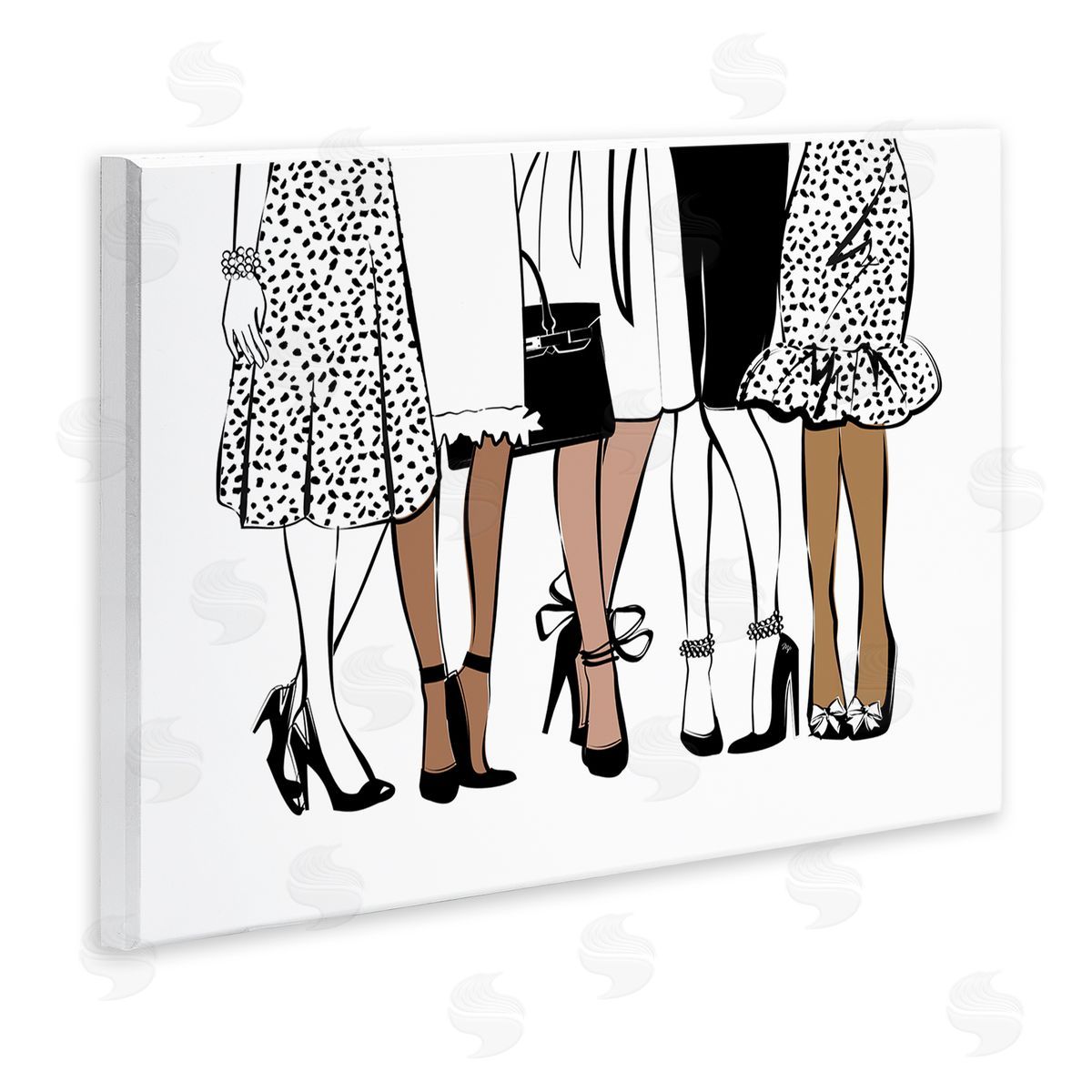 Martina Pavlova Trendy Fashion Girlfriends Wooden Wall Plaque Art Print