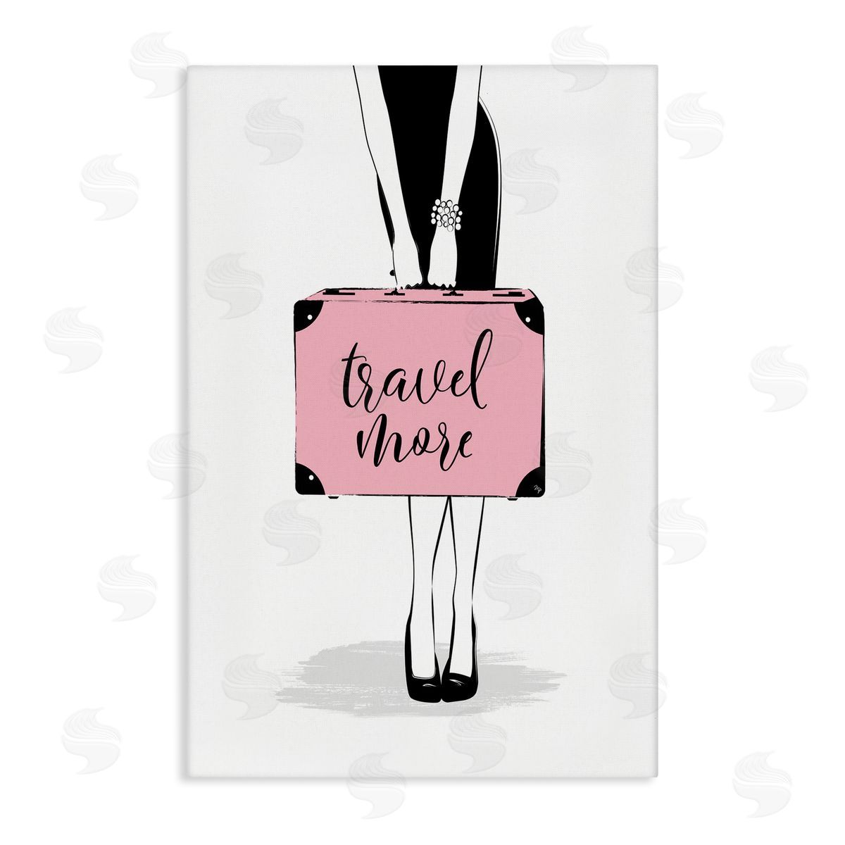 Travel More and Suitcase Canvas Wall Art, Home Decor by Martina Pavlova