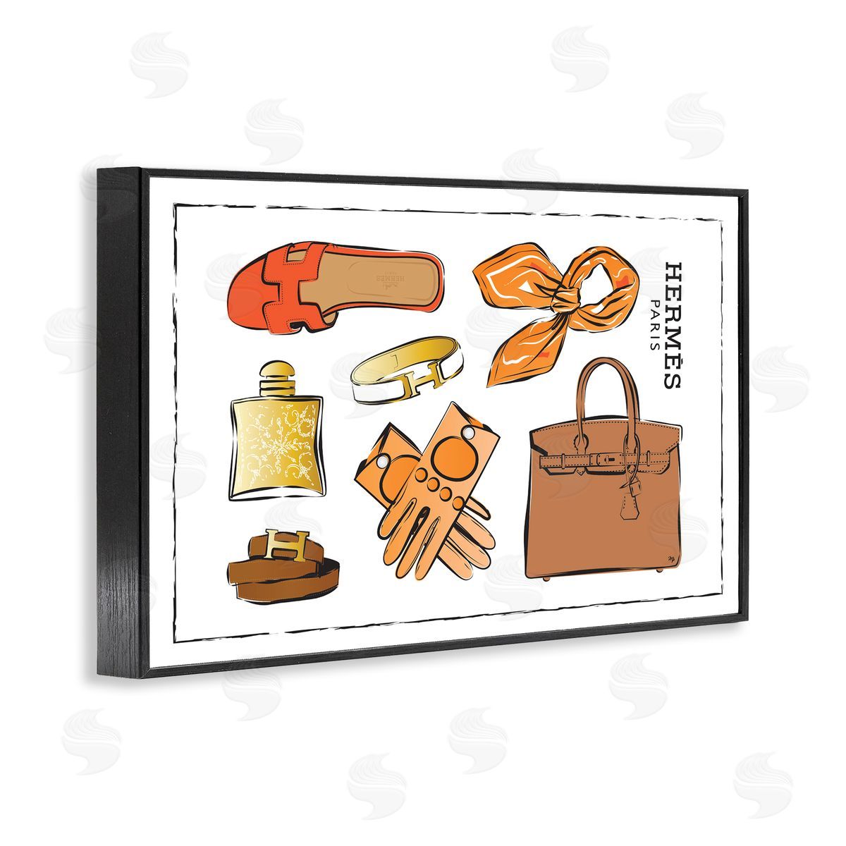 Martina Pavlova Trendy Neutral Fashion Black Framed Giclee Wall Art Print