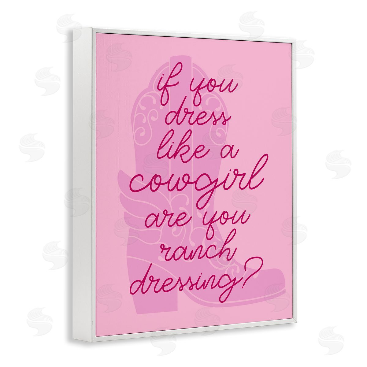 Stupell Studio Dress Like a Cowgirl White Framed Giclee Wall Art Print