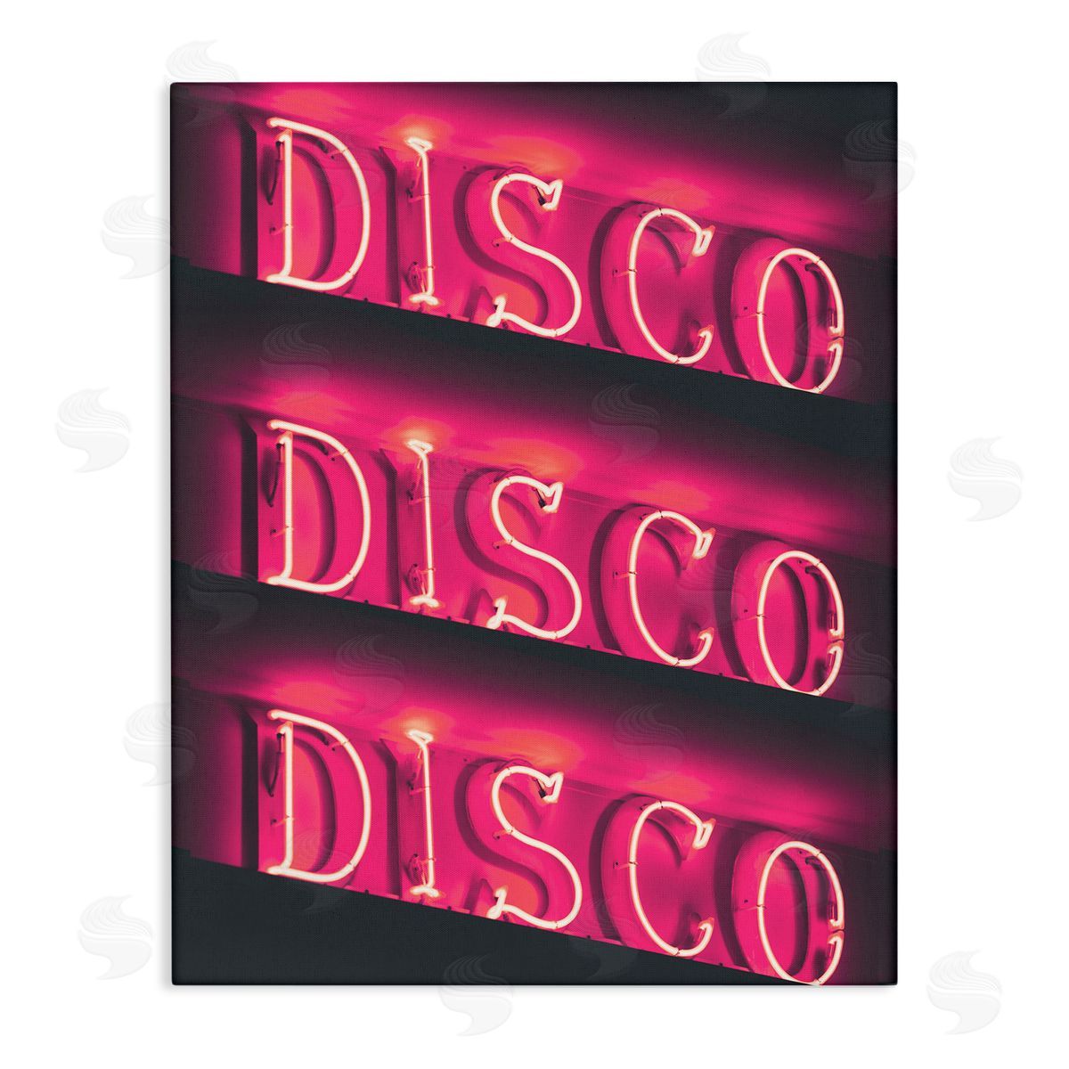 Pink Disco Neon Lights Canvas Wall Art, Home Decor by Stupell Studio