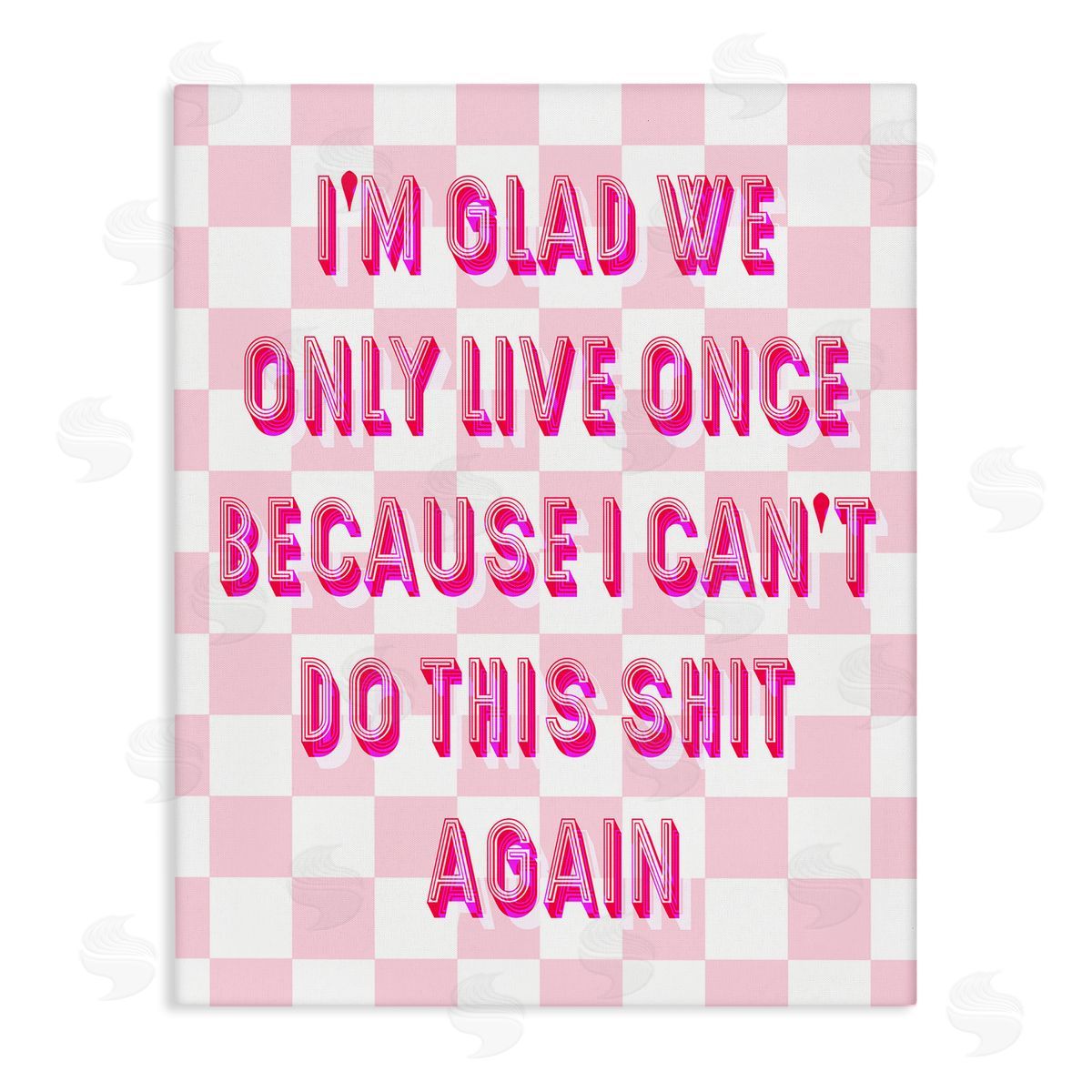 Funny Only Live Once Canvas Wall Art, Home Decor by Stupell Studio