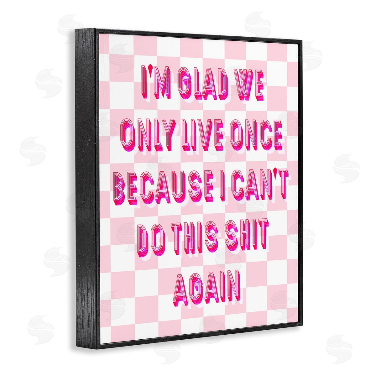 Funny Only Live Once Black Frame Print Wall Art, Home Decor by Stupell Studio