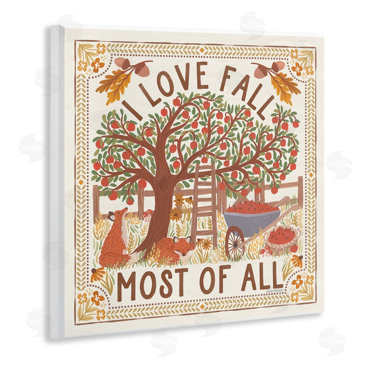 Love Fall Scenery Wood Plaque Wall Art, Home Decor by Laura Marshall