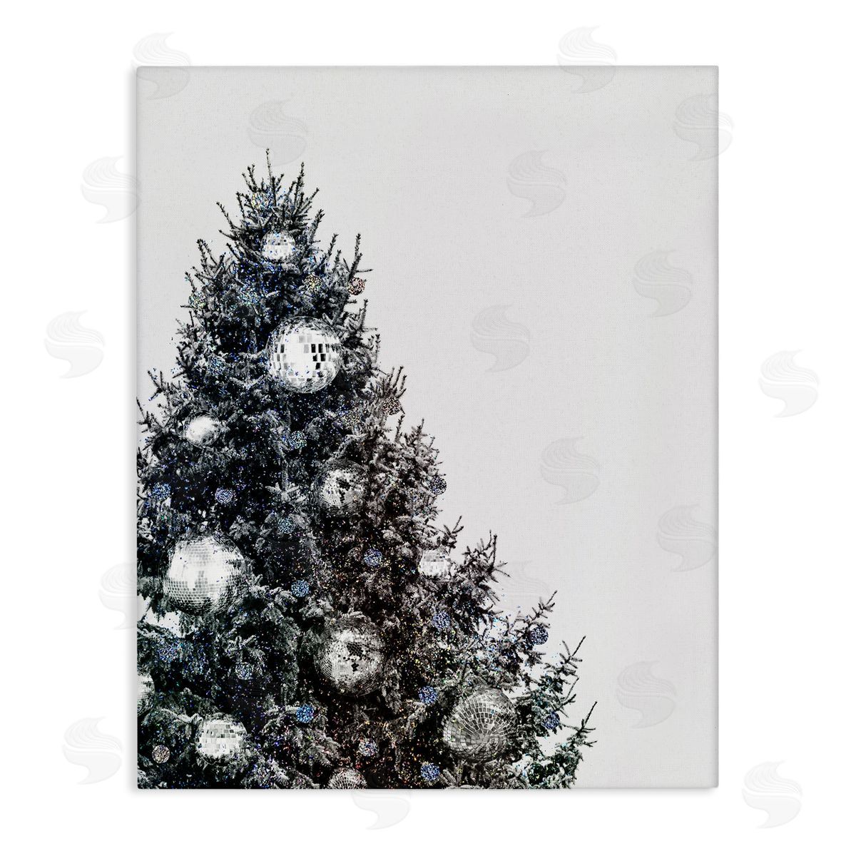 Disco Ornaments on Tree Canvas Wall Art, Home Decor by Victoria Barnes