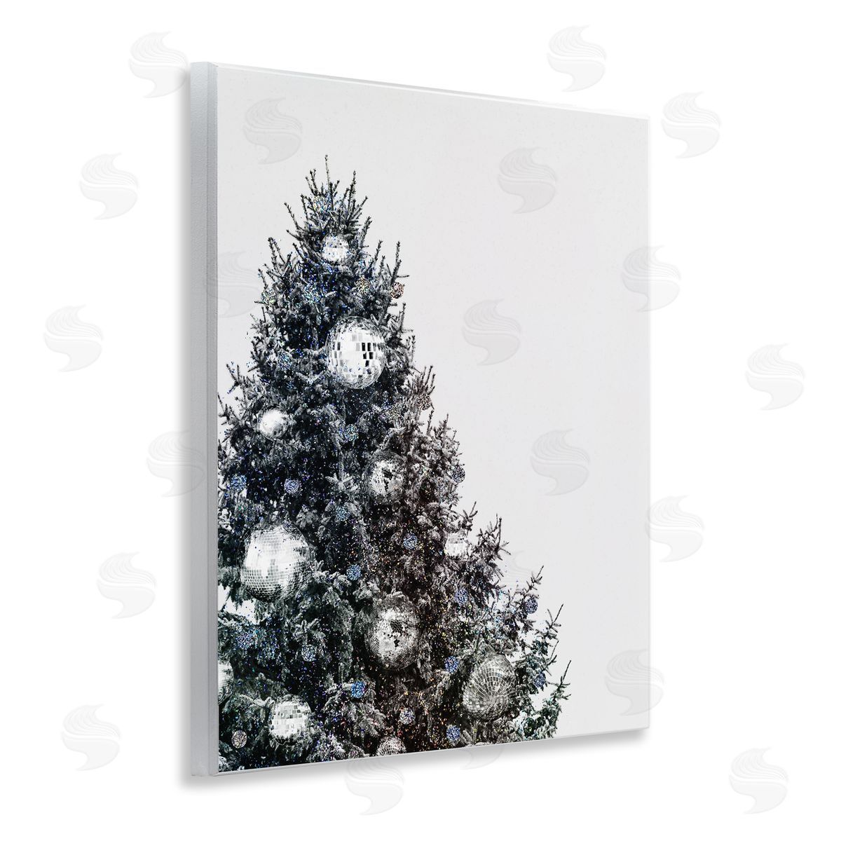 Disco Ornaments on Tree Wood Plaque Wall Art, Home Decor by Victoria Barnes