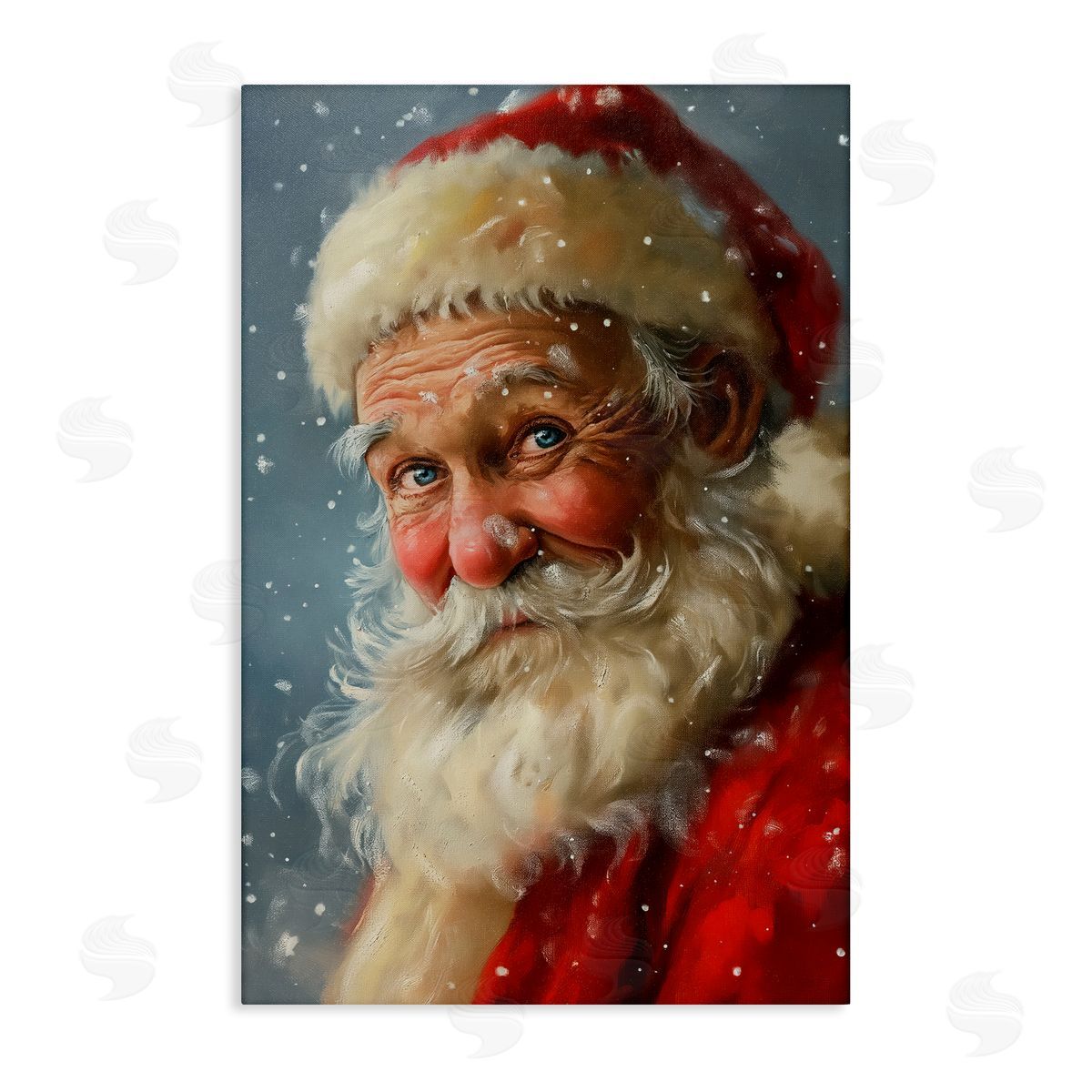 Rosy Santa Portrait Canvas Wall Art, Home Decor by Imagine It Images
