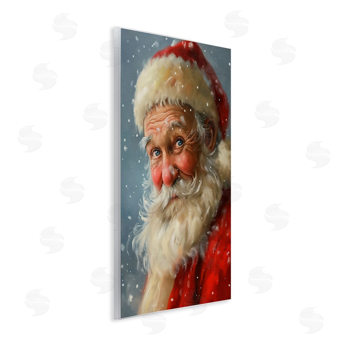 Rosy Santa Portrait Wood Plaque Wall Art, Home Decor by Imagine It Images