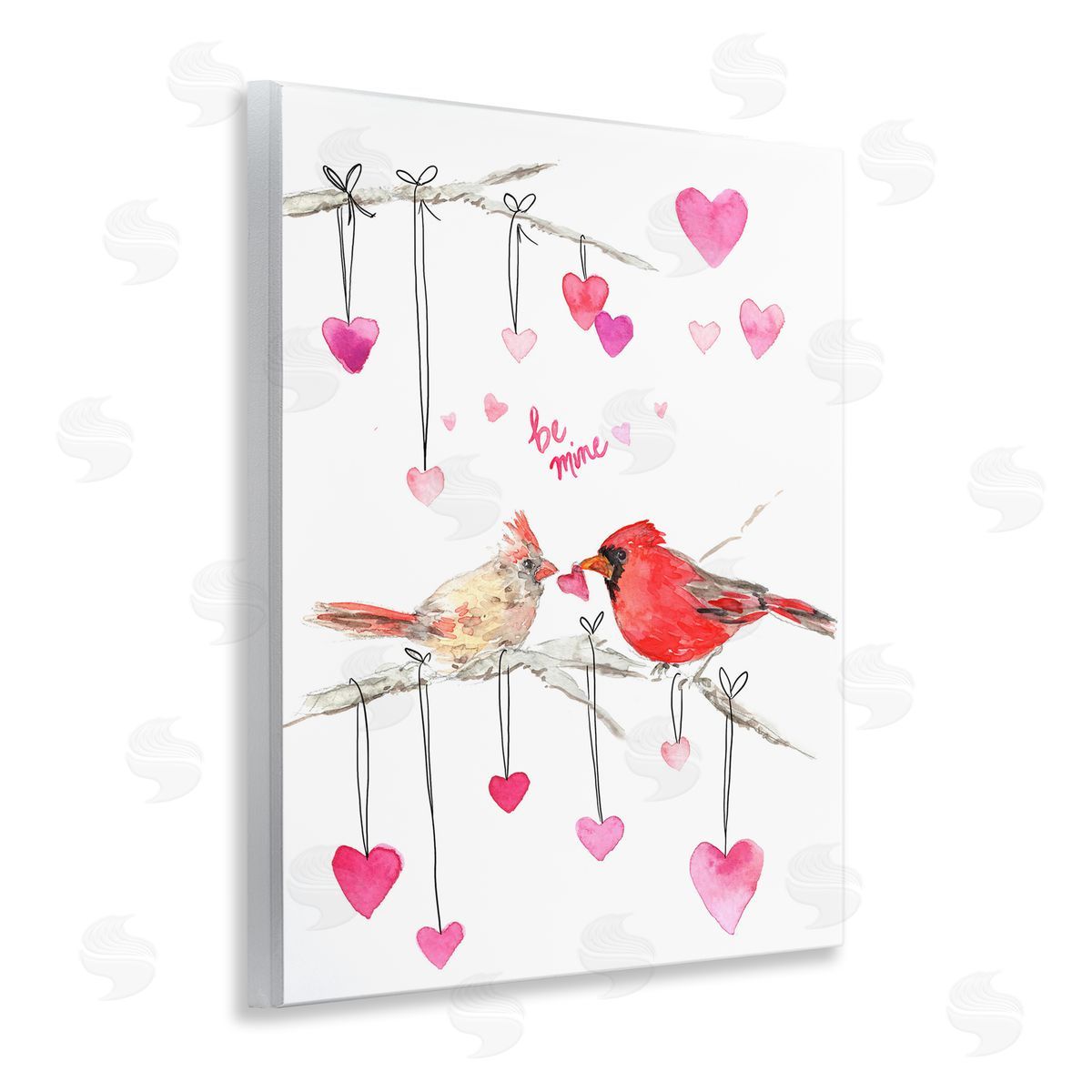 Be Mine Cardinals Wood Plaque Wall Art, Home Decor by Melissa Hyatt