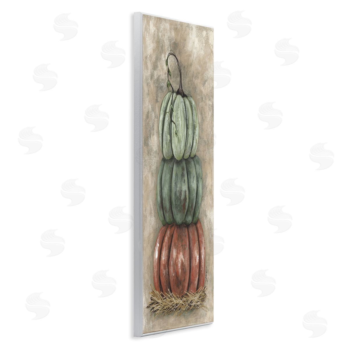 Stacked Rustic Pumpkins Wood Plaque Wall Art, Home Decor by Julie Norkus