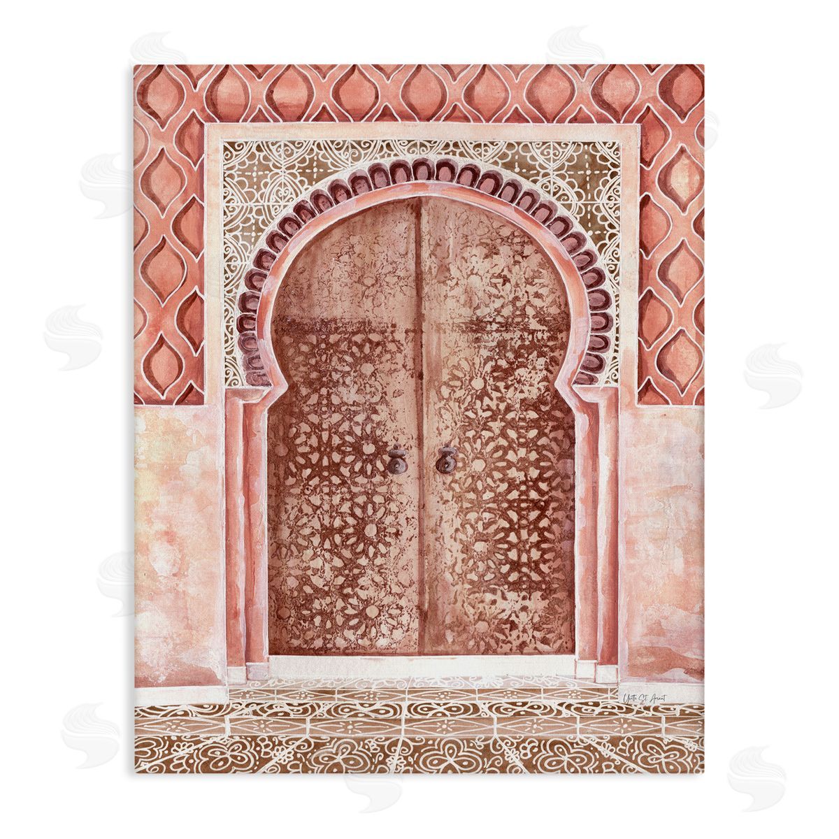 Moroccan Tiled Doorway Canvas Wall Art, Home Decor by Yvette St. Amant