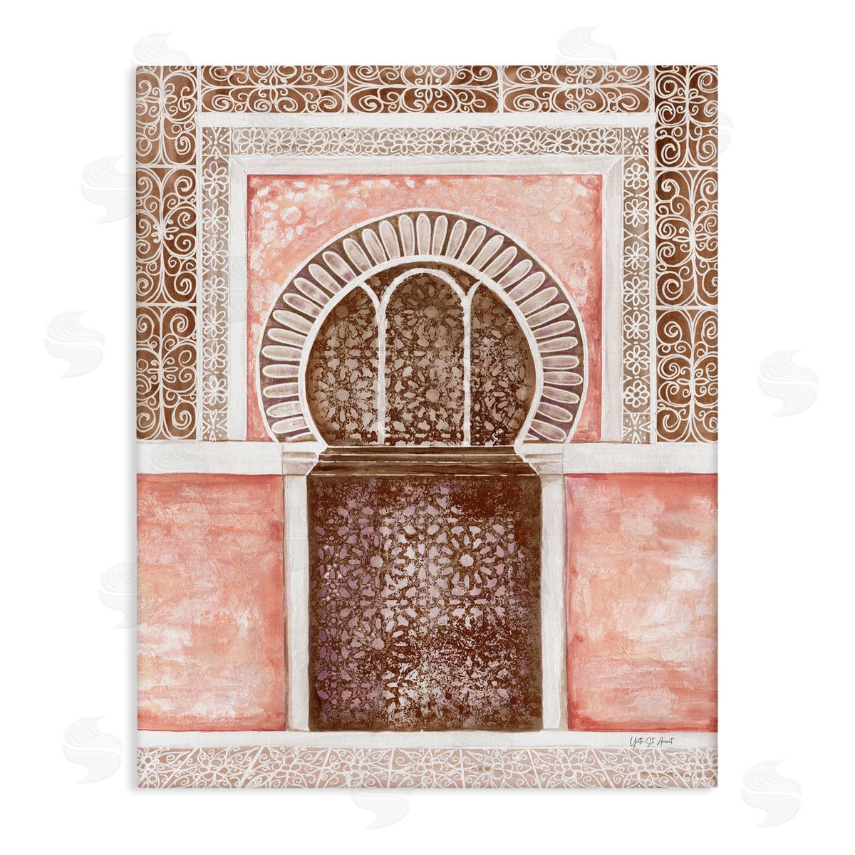 Moroccan Tiled Alcove Canvas Wall Art, Home Decor by Yvette St. Amant