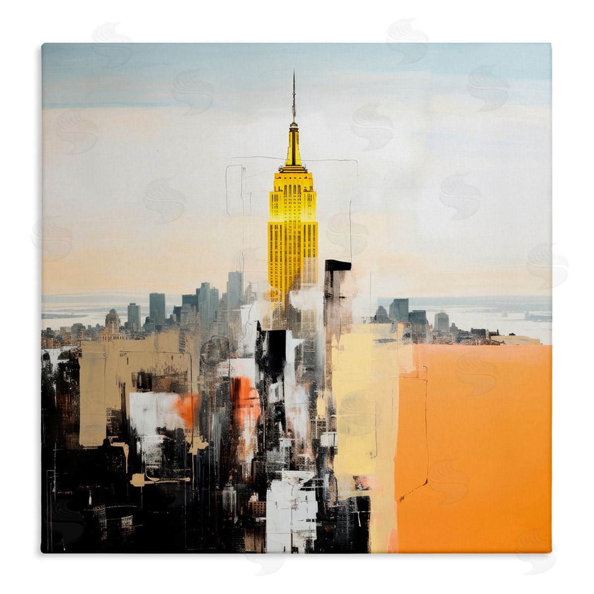 Irena Orlov Abstract Cityscape Tower Canvas Wall Art Print