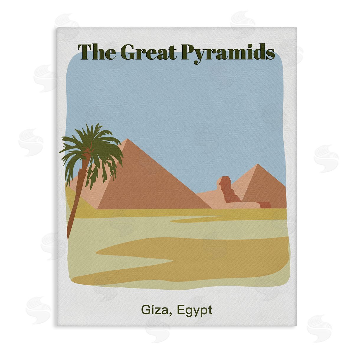Great Pyramids Architecture Canvas Wall Art, Home Decor by Regina Moore