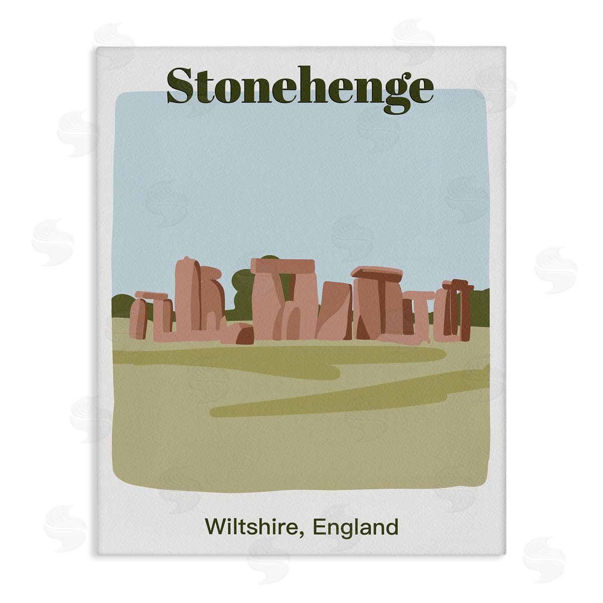 Stonehenge Landmark Architecture Canvas Wall Art, Home Decor by Regina Moore