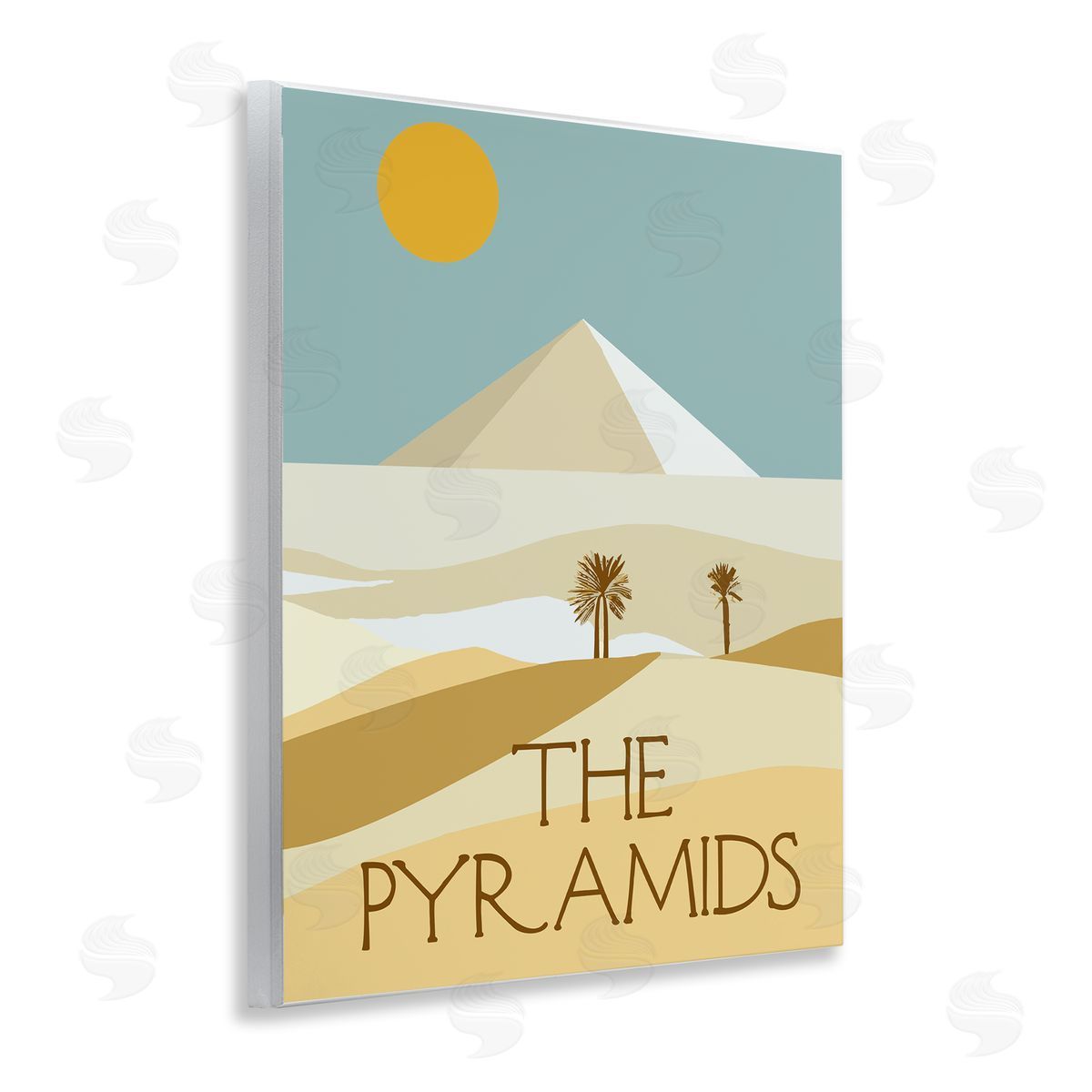Stupell Studio Egypt Pyramids Landmark Wooden Wall Plaque Art Print
