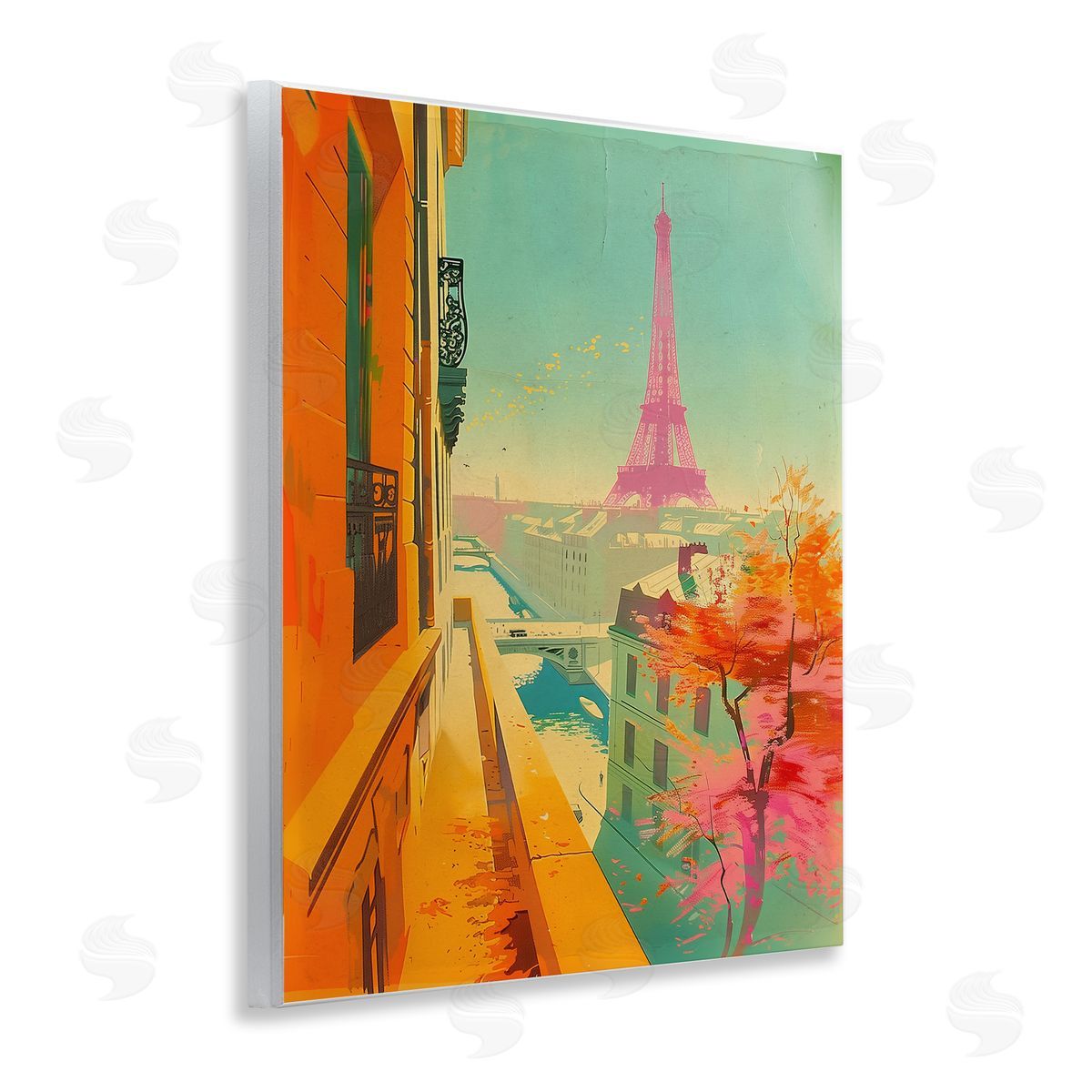 Modern Eiffel Tower Wood Plaque Wall Art, Home Decor by Sasha