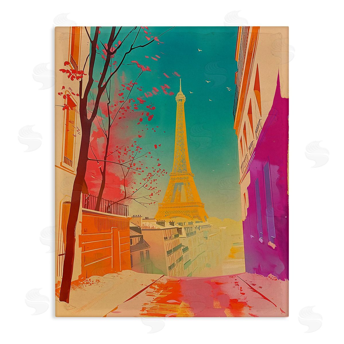 Abstract French View Canvas Wall Art, Home Decor by Sasha