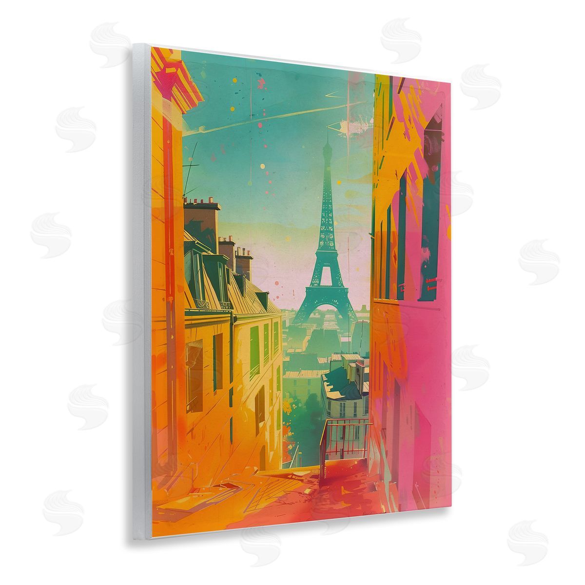 Modern Paris Tower Wood Plaque Wall Art, Home Decor by Sasha