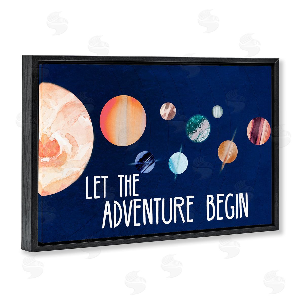 Lanie Loreth Let Adventure Begin Black Floating Frame Canvas Wall Art Print