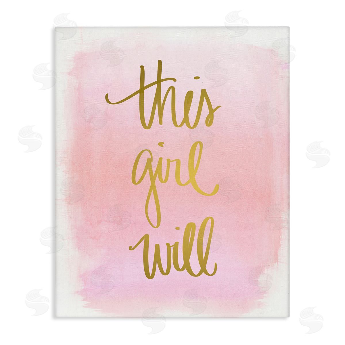 Anna Quach This Girl Will on Pink Canvas Wall Art Print