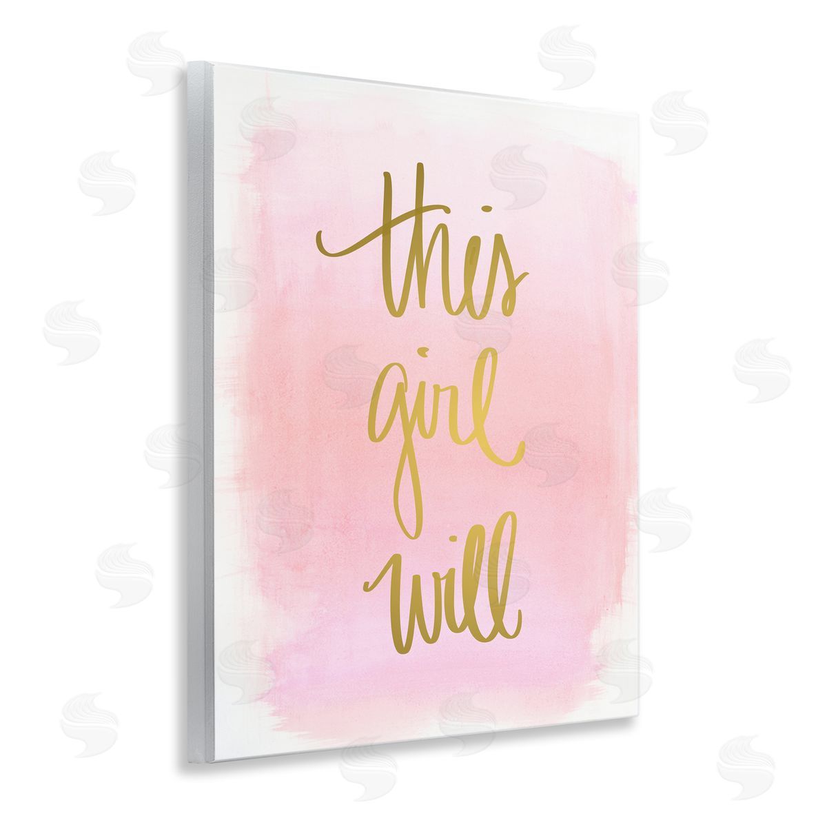 Anna Quach This Girl Will on Pink Wooden Wall Plaque Art Print
